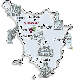 Map of Tuscany